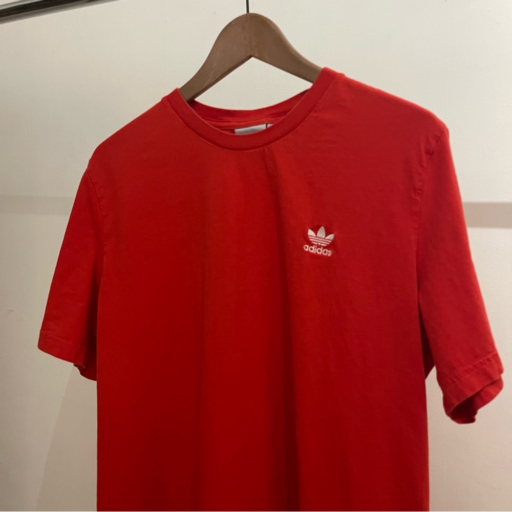 Adidas Men's Bold Red Short Sleeve Tee